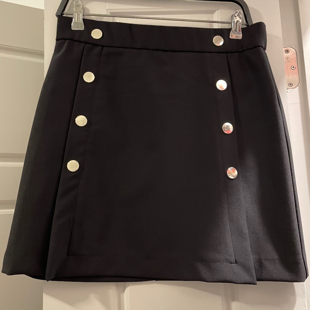 Black mini skirt